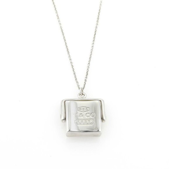 Tiffany & Co. 1837 Sterling Spinner Square Pendant